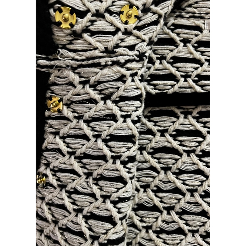 Max Studio Cardigan, Kid’s L (6X), Black & White - Picture 10 of 11